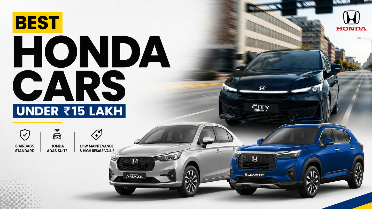 Best Honda Cars Under Rs 15 Lakh 